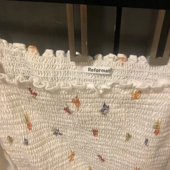 Reformation White Floral Blouse - Picture 3 of 5